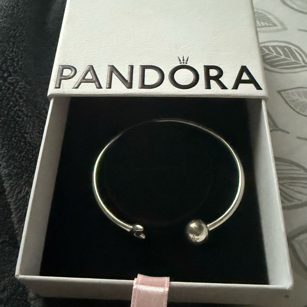 Pandora Silver Open-Ended Bangle Bracelet